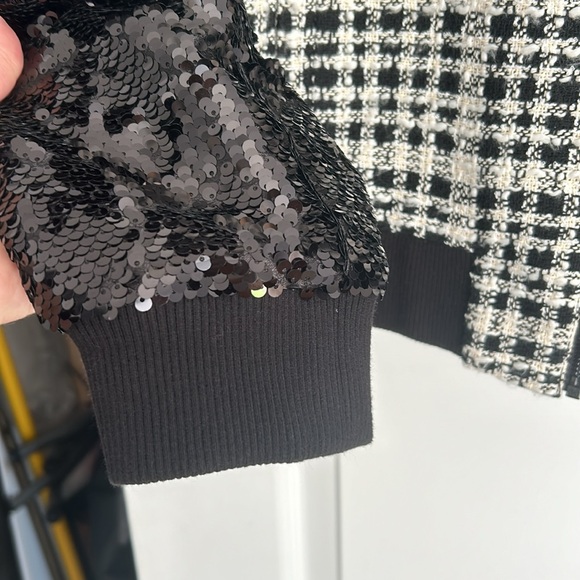 Alice & Olivia Felisa sequin bomber jacket - Picture 8 of 16